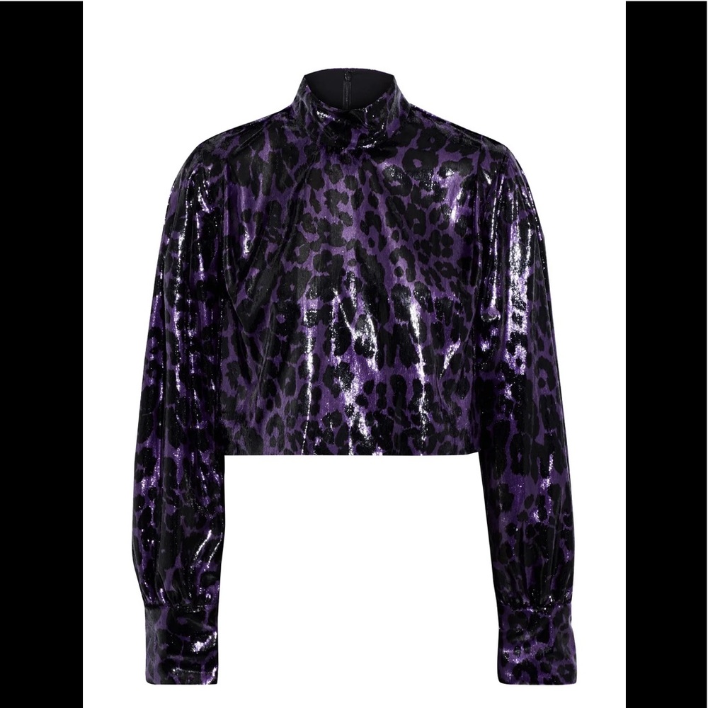Dvf Diane Von Furstenberg cropped top leopard